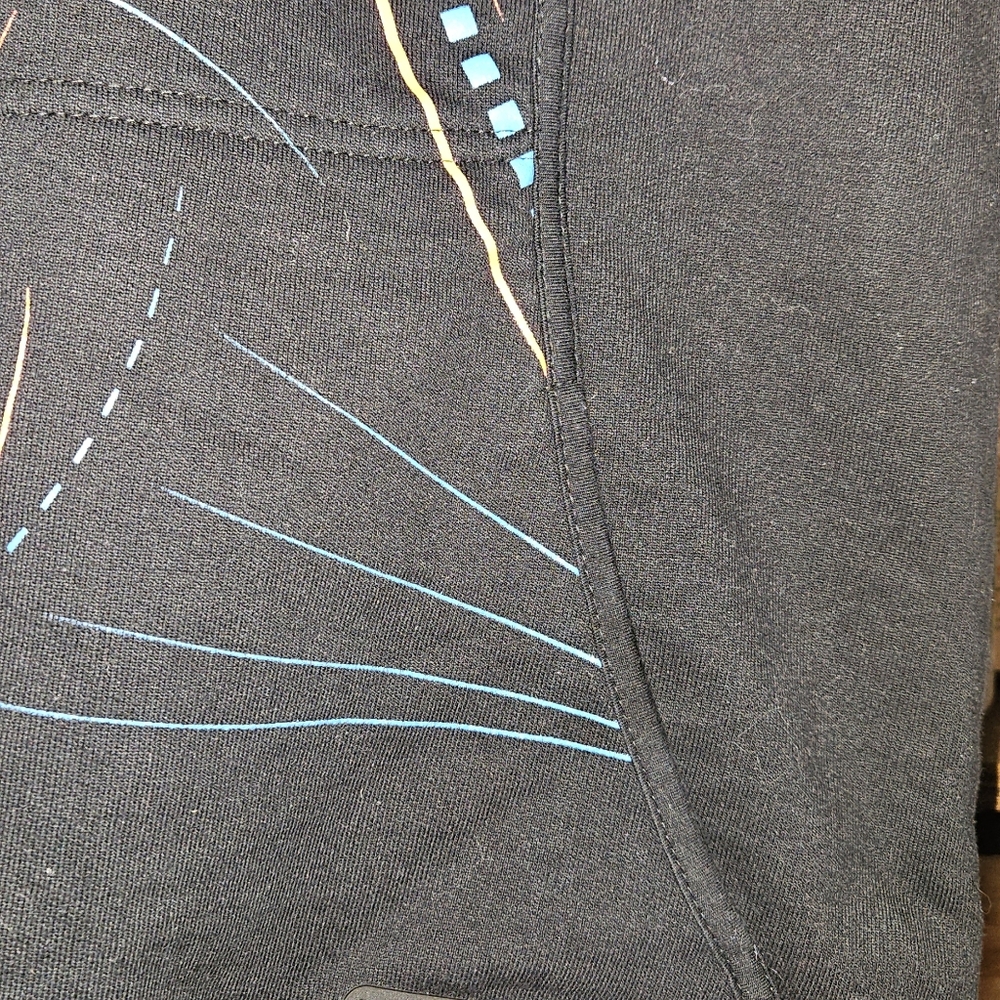 Raver Hoodie Vest Mens XL Public Beta UV Psychedelic Festival Wear - Picture 8 of 10